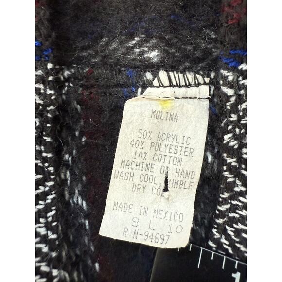 VINTAGE Youth Large Hoodie Red, White, & Blue Artesanias Mr Molina sweater - Picture 4 of 8